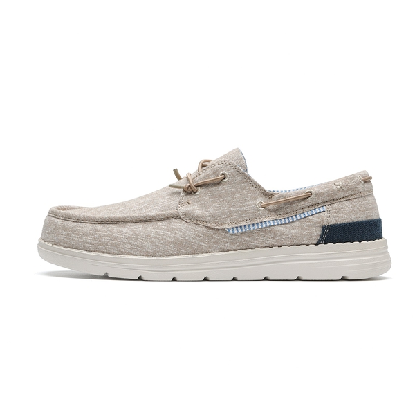 Minimalist Men's Slip On  Canvas Loafers - KHAKI - 2